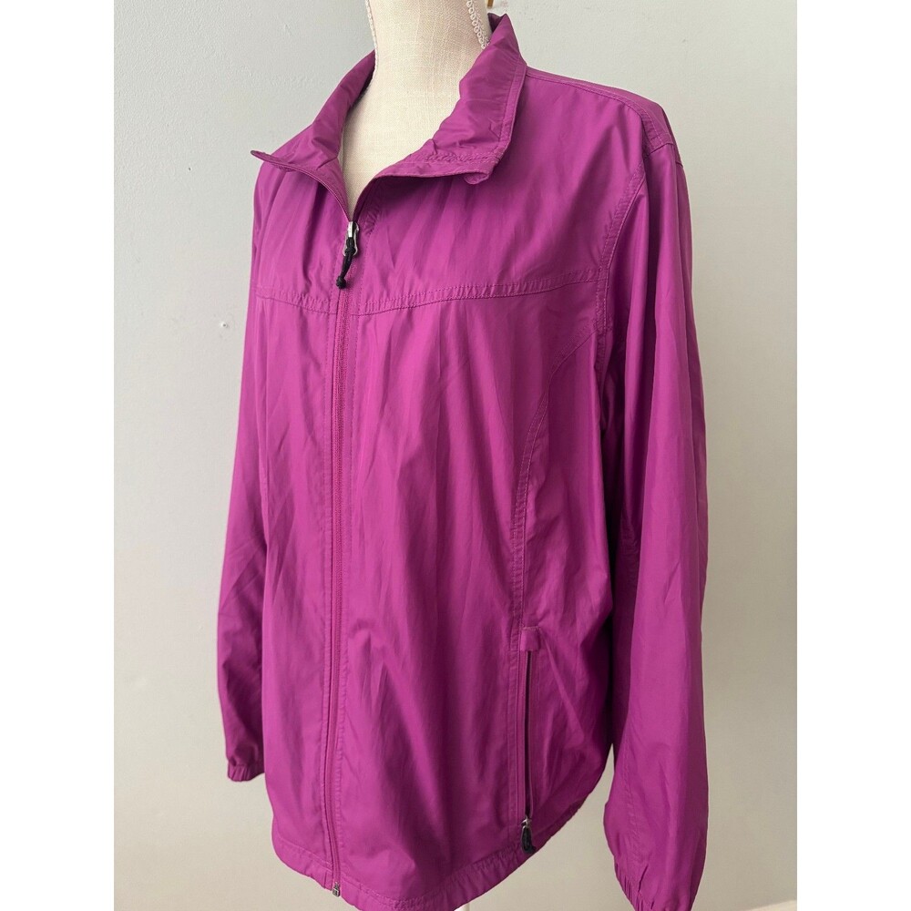 L.L.Bean Women's Purple Windbreaker Rain Jacket Size 2XL Regular - Picture 2 of 6